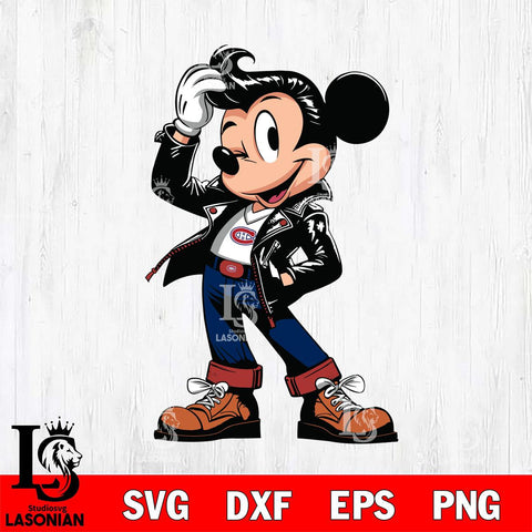 Montreal Canadiens Handsome Mickey Mouse Svg Eps Dxf Png File, Digital Download, Instant Download