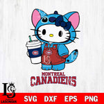 Montreal Canadiens Hello Kitty Stitch Svg Eps Dxf Png File, NHL svg, Digital Download, Instant Download