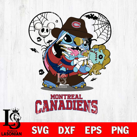 Montreal Canadiens Stitch Freddy Krueger Halloween Svg Eps Dxf Png File, Digital Download, Instant Download