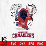 Montreal Canadiens Stitch Ghost Face Halloween 2 Svg Eps Dxf Png File, Digital Download, Instant Download