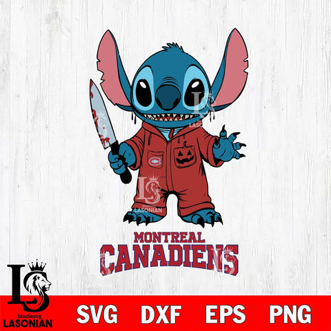 Montreal Canadiens Stitch Horror 2 Svg Eps Dxf Png File, NHL svg, Digital Download, Instant Download