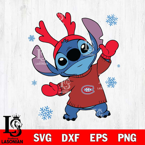 Montreal Canadiens Stitch Santa Christmas Svg Eps Dxf Png File, Digital Download, Instant Download