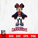 Montreal Canadiens Style Minnie Disney Svg Eps Dxf Png File, Digital Download, Instant Download