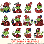 Montreal Canadiens  Boujee Grinch NHL Bundle 12 SVG Eps Dxf Png File, Digital Download, Instant Download