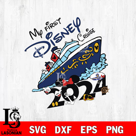 My Frist Disney Cruise, Disneyland Svg Eps Dxf Png File, Digital Download ,Instant Download, Cricut File