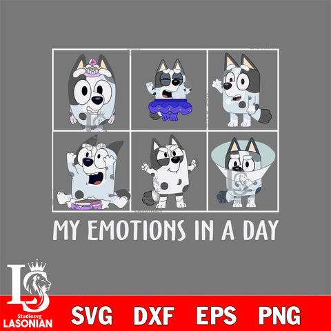 My emotions in a day Svg Eps Dxf Png File, Digital Download, Instant Download