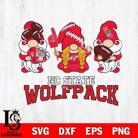 NC State Wolfpack 3 Gnomes Football Svg Eps Dxf Png File, Digital Download, Instant Download