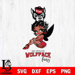 NC State Wolfpack Beauty Black Fairy Betty Boop, Svg Eps Dxf Png File, Digital Download