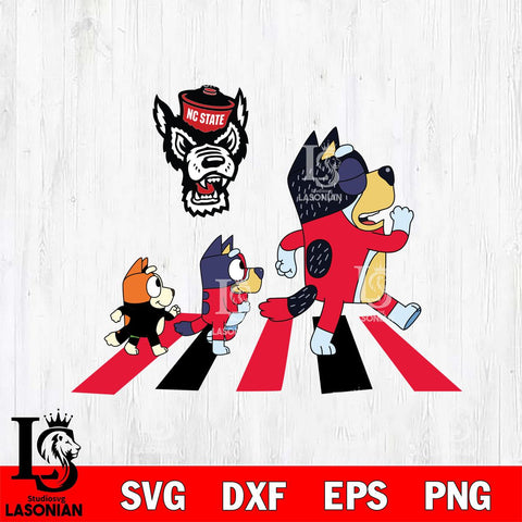 NC State Wolfpack Bluey 6 Svg Eps Dxf Png File, Digital Download, Instant Download