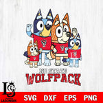 NC State Wolfpack Bluey & Bingo 7 Svg Eps Dxf Png File, NCAA svg, Digital Download, Instant Download