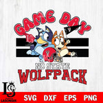 NC State Wolfpack Bluey & Bingo 9 Svg Eps Dxf Png File, NCAA svg, Digital Download, Instant Download