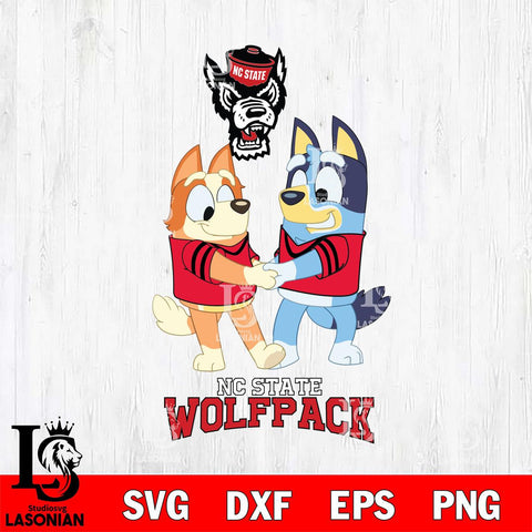 NC State Wolfpack Bluey Chilli Dance Svg Eps Dxf Png File, Digital Download, Instant Download