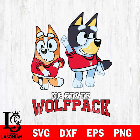 NC State Wolfpack Bluey Chilli Mode Dance Svg Eps Dxf Png File, Digital Download, Instant Download