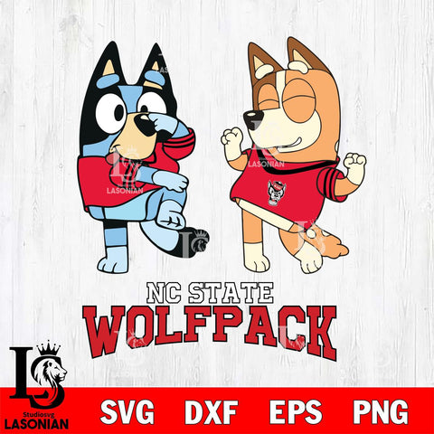 NC State Wolfpack Bluey Chilli Sport Svg Eps Dxf Png File, Digital Download, Instant Download