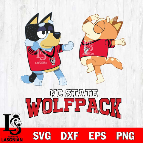 NC State Wolfpack Bluey Dance Svg Eps Dxf Png File, Digital Download, Instant Download