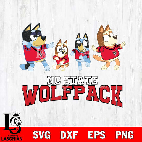 NC State Wolfpack Bluey Dance Mode Squats Svg Eps Dxf Png File, Digital Download, Instant Download