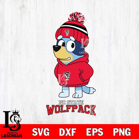 NC State Wolfpack Bluey Hoodie rugby Svg Eps Dxf Png File, Digital Download ,Instant Download, Cricut File