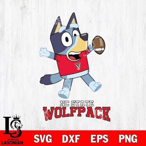 NC State Wolfpack Bluey Sport Football Svg Eps Dxf Png File,NCAA Svg Files,Bluey svg ,Digital Download ,Instant Download, Cricut File