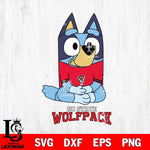 NC State Wolfpack Bluey Styles Football Svg Eps Dxf Png File,NCAA Svg Files,Bluey svg ,Digital Download ,Instant Download, Cricut File