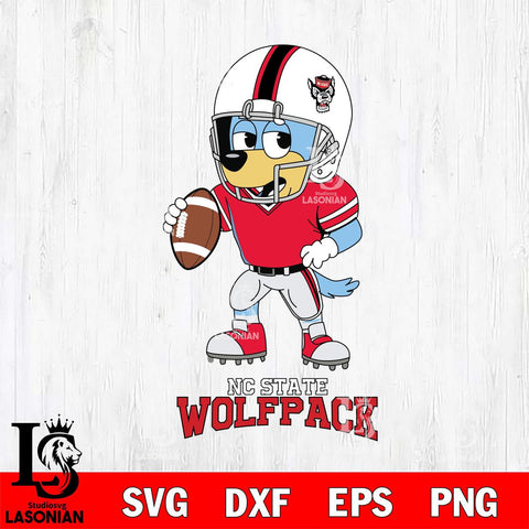 NC State Wolfpack Bluey rugby Svg Eps Dxf Png File, Digital Download ,Instant Download, Cricut File