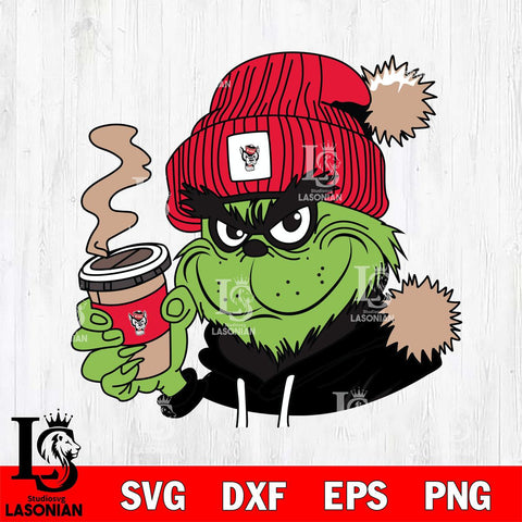 NC State Wolfpack Boujee Grinch 4 Svg Eps Dxf Png File, Digital Download, Instant Download