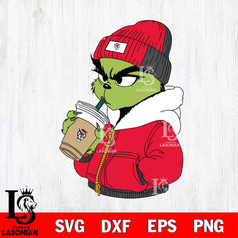 NC State Wolfpack Boujee Grinch 6 Svg Eps Dxf Png File, Digital Download, Instant Download