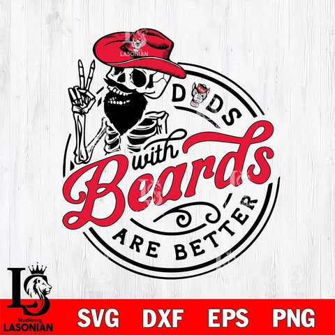 NC State Wolfpack Dad With Beard Are Better Svg Eps Dxf Png File, Digital Download, Instant Download