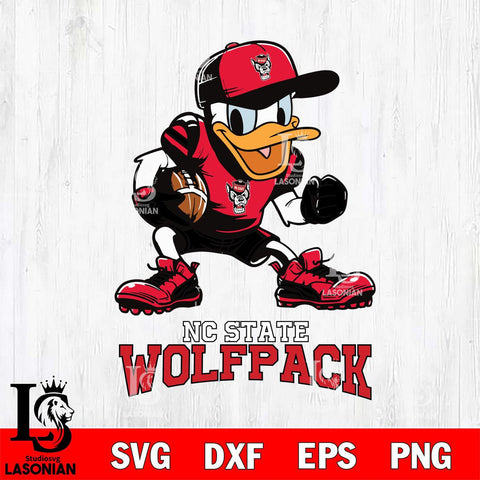 NC State Wolfpack Donal Duck Disney, Svg Eps Dxf Png File, Digital Download