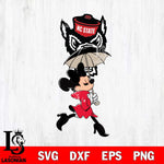 NC State Wolfpack Fancy Minnie Svg Eps Dxf Png File, Digital Download, Instant Download