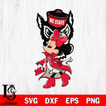 NC State Wolfpack Glamorous Minnie Svg Eps Dxf Png File, Digital Download, Instant Download