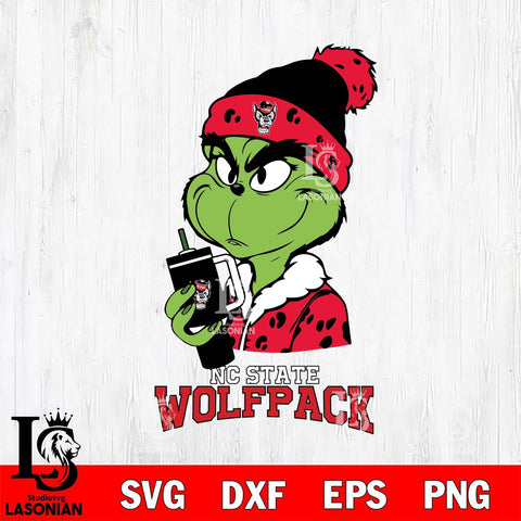 NC State Wolfpack Grinch Bougie Leopard Svg Eps Dxf Png File, Digital Download, Instant Download