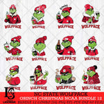 NC State Wolfpack Grinch Christmas NCAA Bundle 12 Svg Eps Dxf Png File,Cricut files, Digital Download, Instant Download