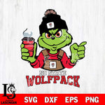 NC State Wolfpack Grinch with coffee Svg Eps Dxf Png File, Digital Download, Instant Download