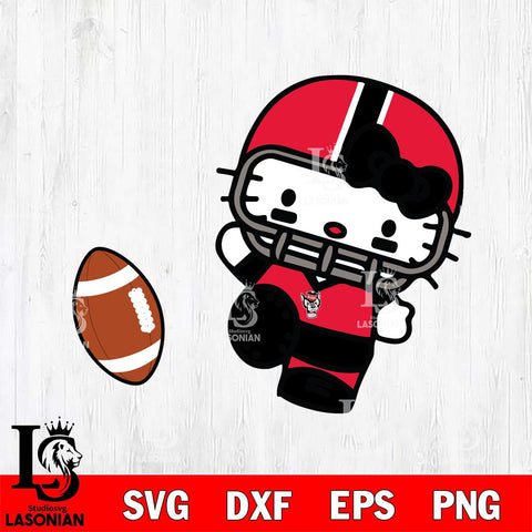 NC State Wolfpack Hello Kitty sport 12 Svg Eps Dxf Png File, Digital Download, Instant Download