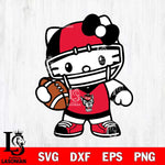 NC State Wolfpack Hello Kitty sport 2 Svg Eps Dxf Png File, Digital Download, Instant Download