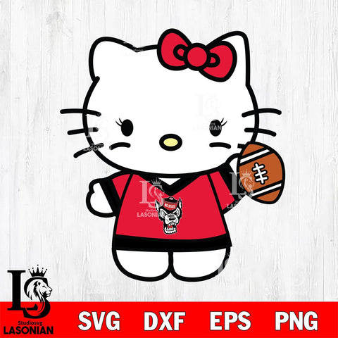 NC State Wolfpack Hello Kitty sport 7 Svg Eps Dxf Png File, Digital Download, Instant Download