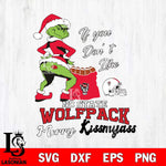 NC State Wolfpack Merry kissmyass grinch Svg Eps Dxf Png File,NCAA Svg Files,Digital Download,Sublimation,Instant Download