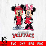 NC State Wolfpack Mickey Minnie Mouse Pink Svg Eps Dxf Png File, NCAA svg , File Cut , Digital Download , Instant Download, Cut Svg Files