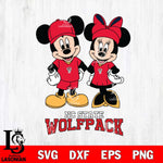 NC State Wolfpack Mickey Minnie Rugby Svg Eps Dxf Png File, NCAA svg , File Cut , Digital Download , Instant Download, Cut Svg Files