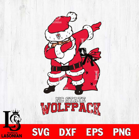 NC State Wolfpack Santa Claus Ugly Svg dxf eps png pdf file,NCAA svg,Digital Download,Cricut file