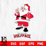 NC State Wolfpack Santa claus Svg dxf eps png pdf file,NCAA svg,Digital Download,Cricut file