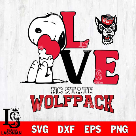 NC State Wolfpack Snoopy Sport 10 Svg Eps Dxf Png File, Digital Download