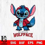 NC State Wolfpack Stitch Halloween Svg Eps Dxf Png File, NCAA svg, Digital Download, Instant Download