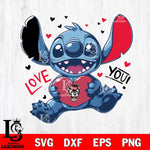 NC State Wolfpack Stitch Love Svg Eps Dxf Png File, NCAA svg, Digital Download, Instant Download