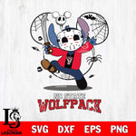 NC State Wolfpack Stitch jason voorhees Halloween Svg Eps Dxf Png File, Digital Download, Instant Download