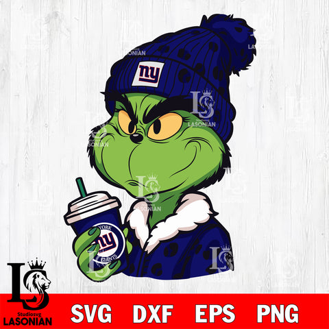 Boujee grinch New York Giants svg eps dxf png file, digital download , Instant Download