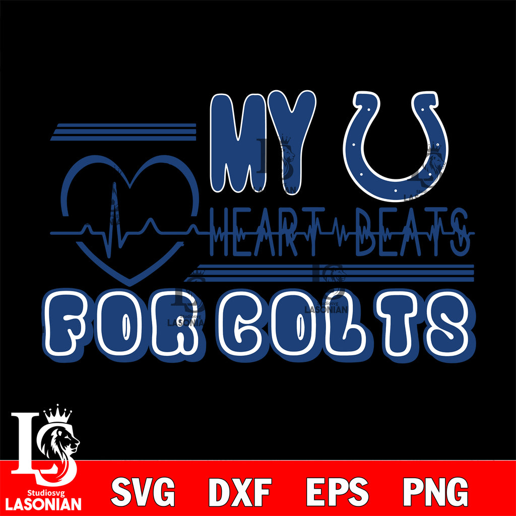 Colts Team Design, Team Apparel, Includes Black and White Lettering, SVG,  Digital Download Design