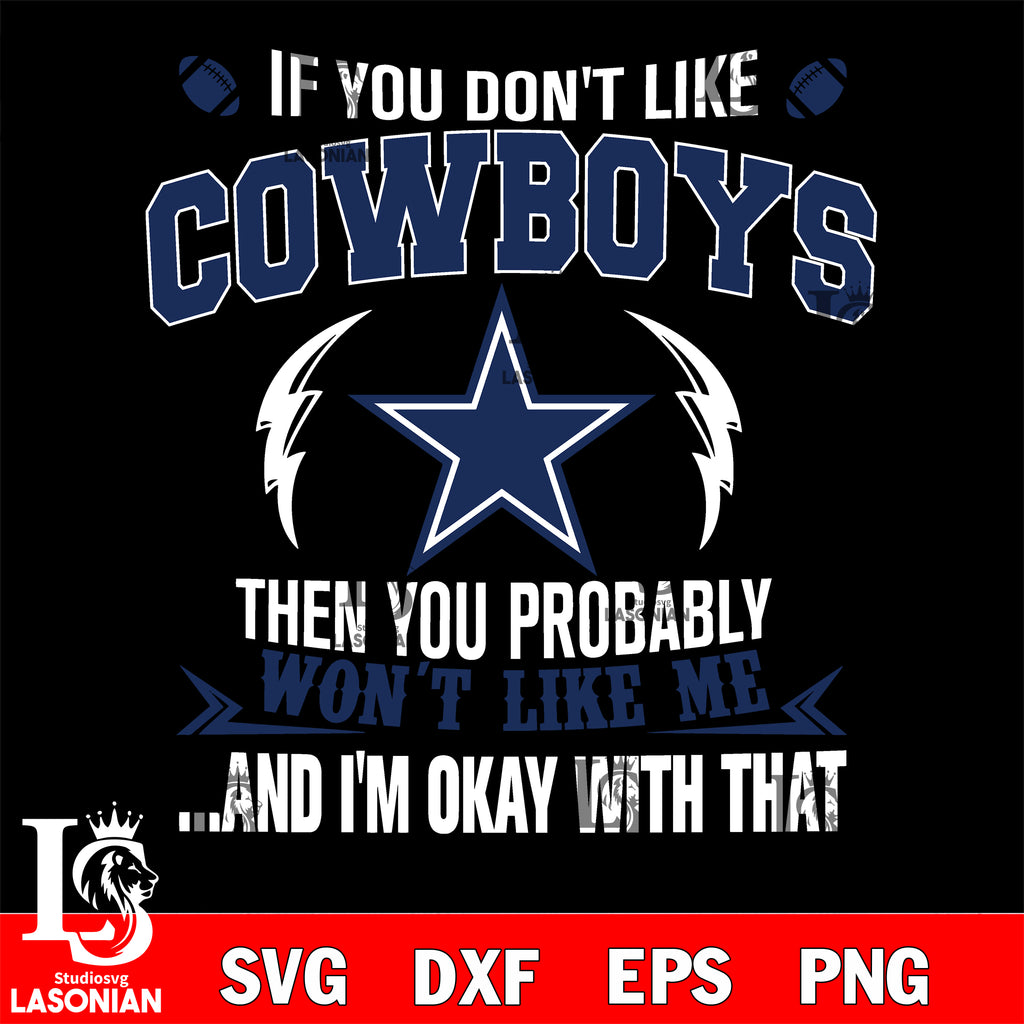 Love My Cowboys T-shirt Design SVG Cut File for Cricut Digital Download