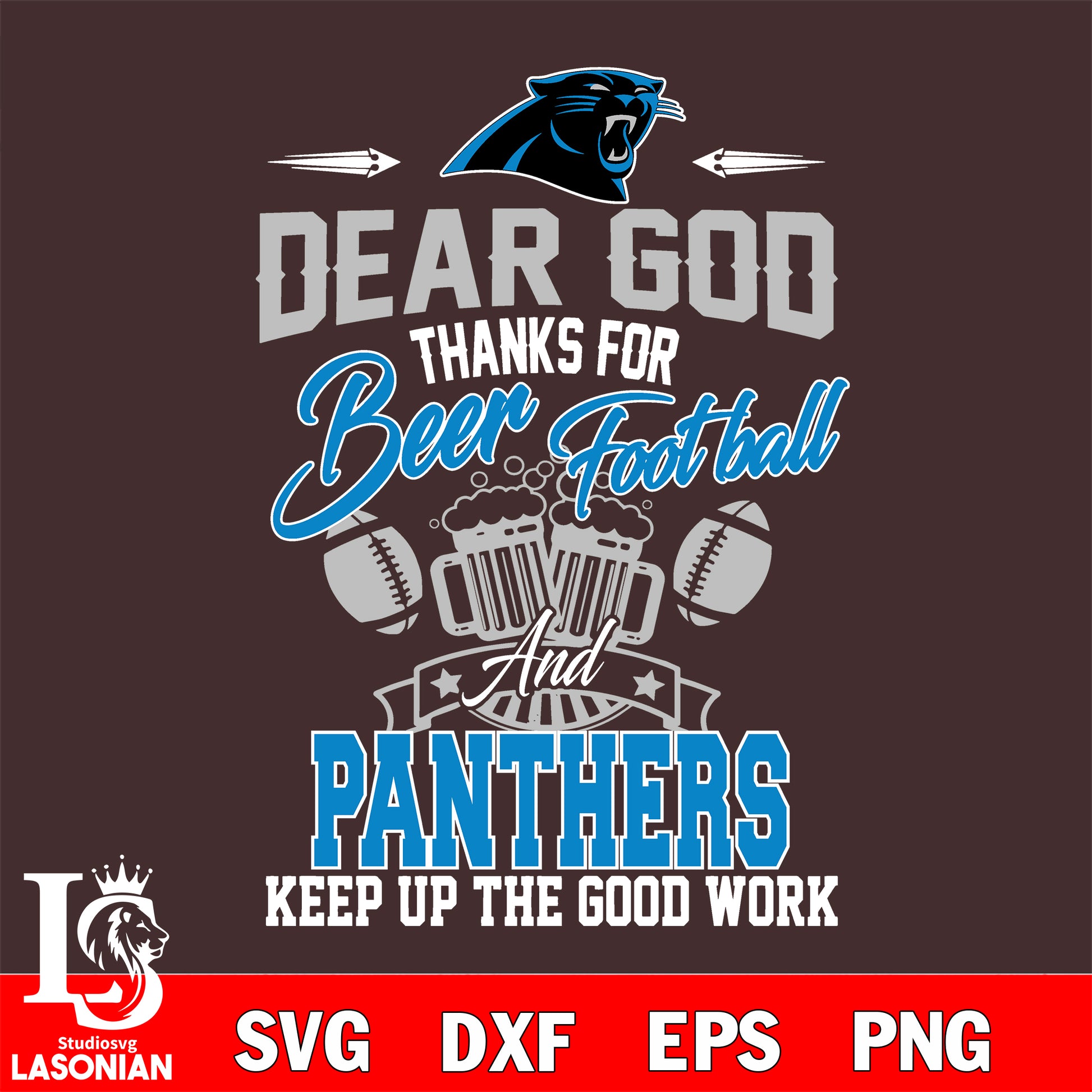 Panthers Game Day Digital Art File SVG and DXF File for 