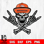 Denver Broncos Skull svg , eps , dxf , png file , digital download